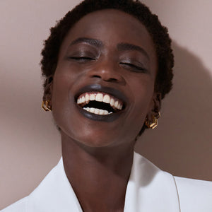 Rachel Jackson Medium Bevelled Hexagon Hoop Earrings