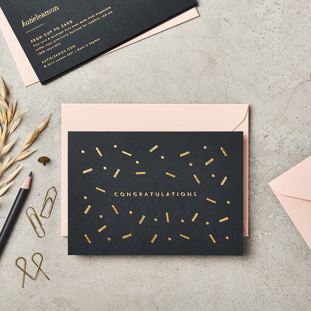Katie Leamon Congratulations Confetti card in Flint