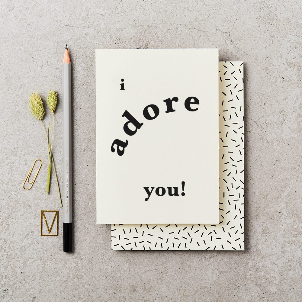Katie Leamon I Adore You Bold Printed Card