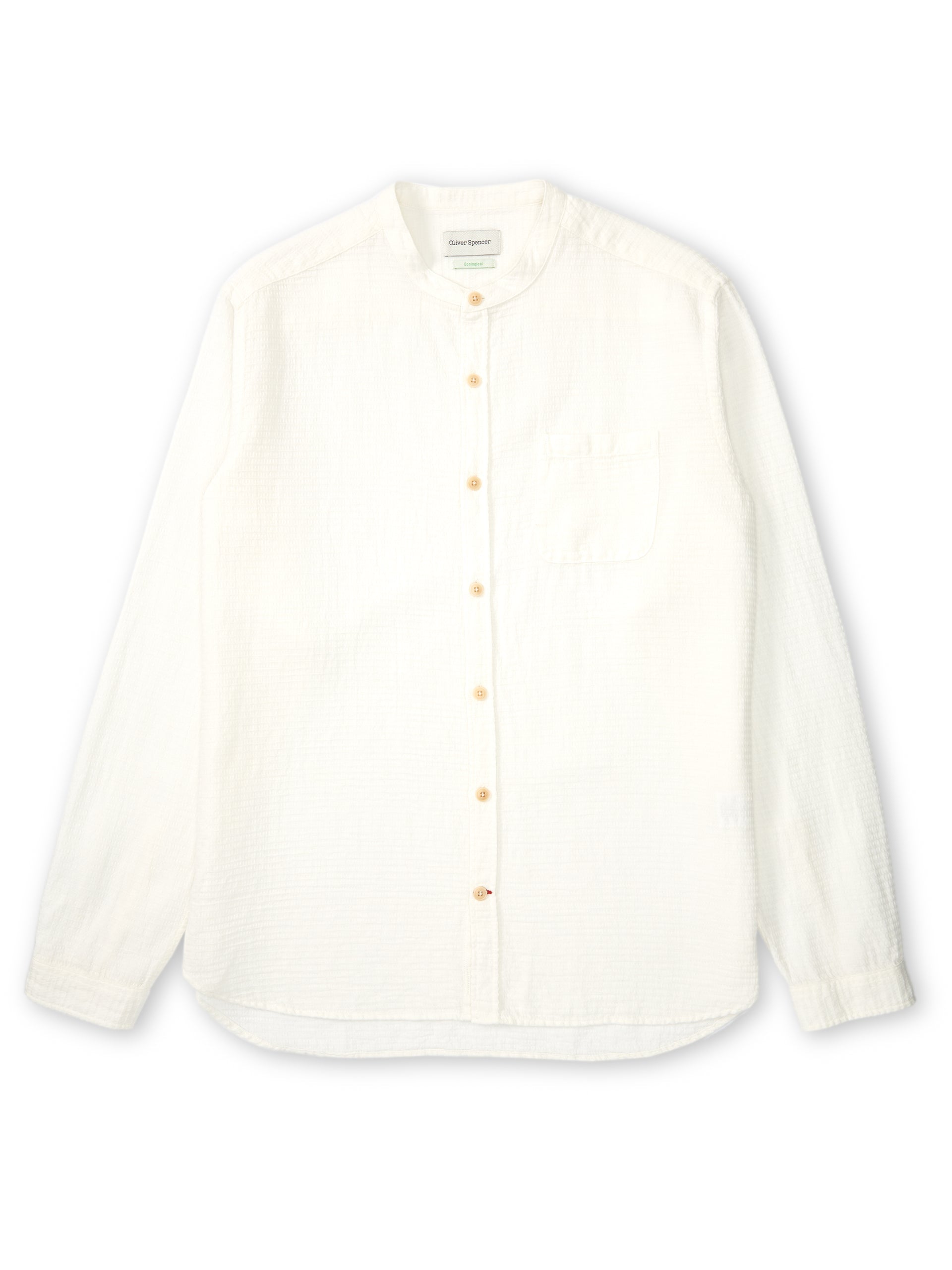 Oliver Spencer Grandad Shirt Haston Crem
