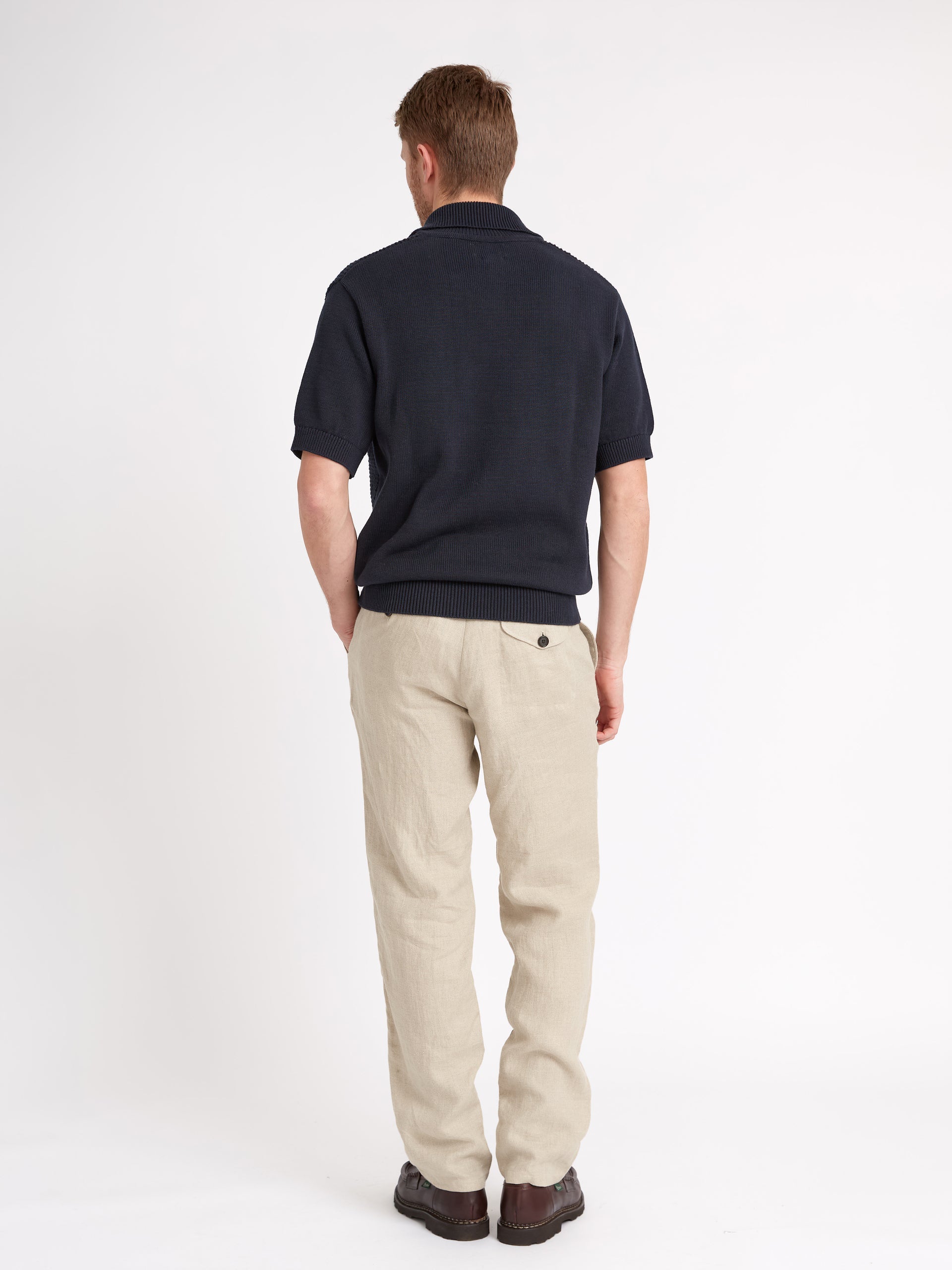 Oliver Spencer Short Sleeve Penhale Polo Shirt Navy