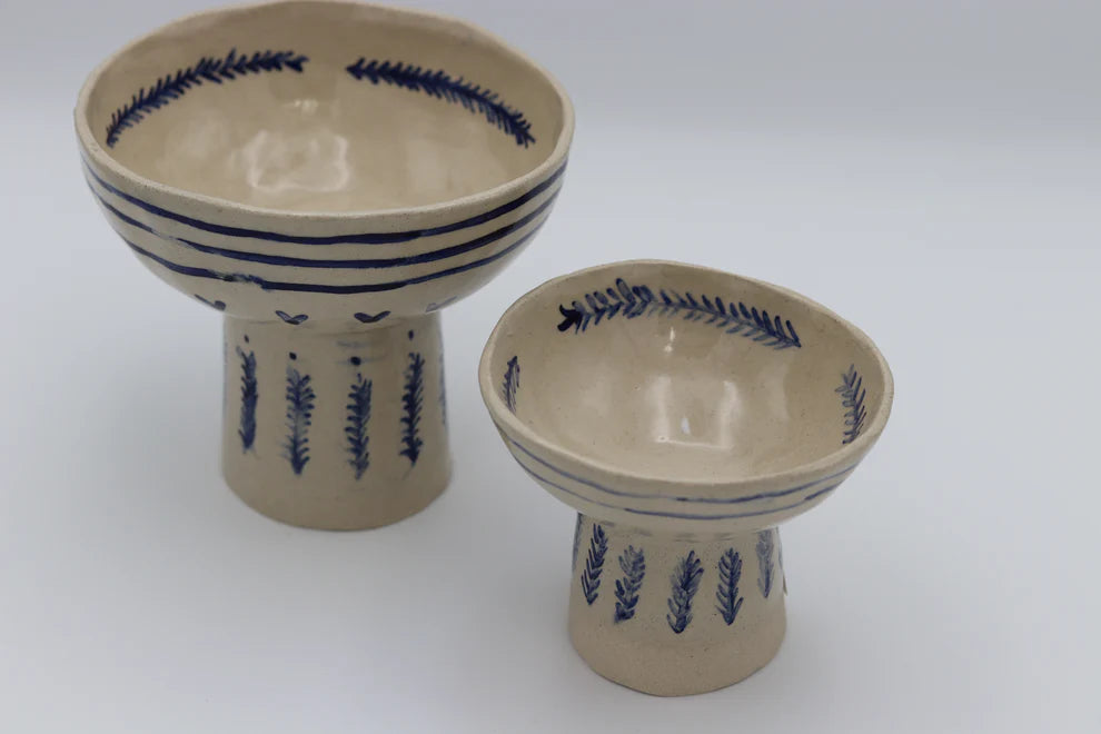 Starling Pots Natural Ceramic Raised Bowl Medium