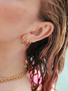 Rachel Jackson Watermelon T- Bar Huggie Hoop Earrings
