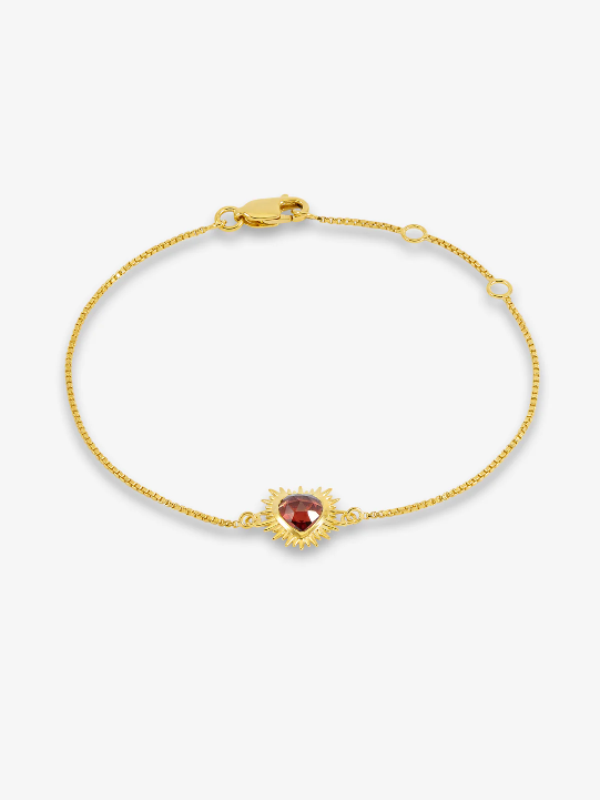 Rachel Jackson Electric love Garnet Heart Bracelet