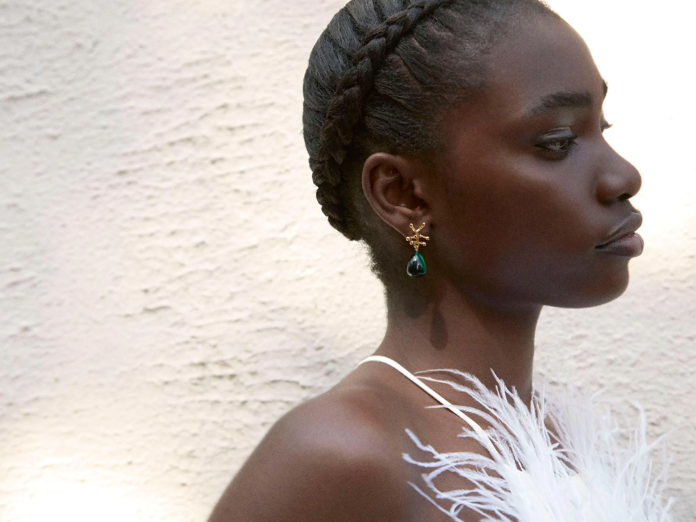 Shyla Nuria Earrings Emerald Green