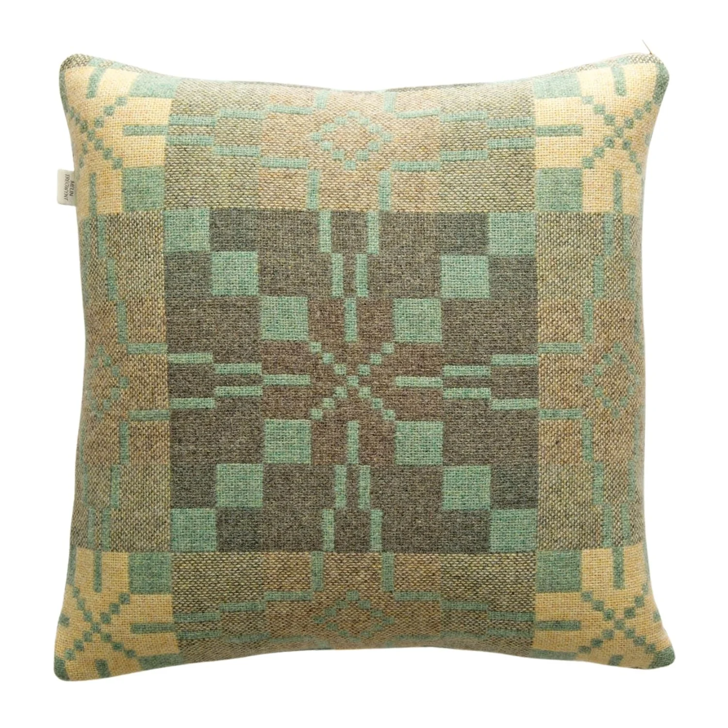 Melin Tregwynt Vintage Star Cushion Mint