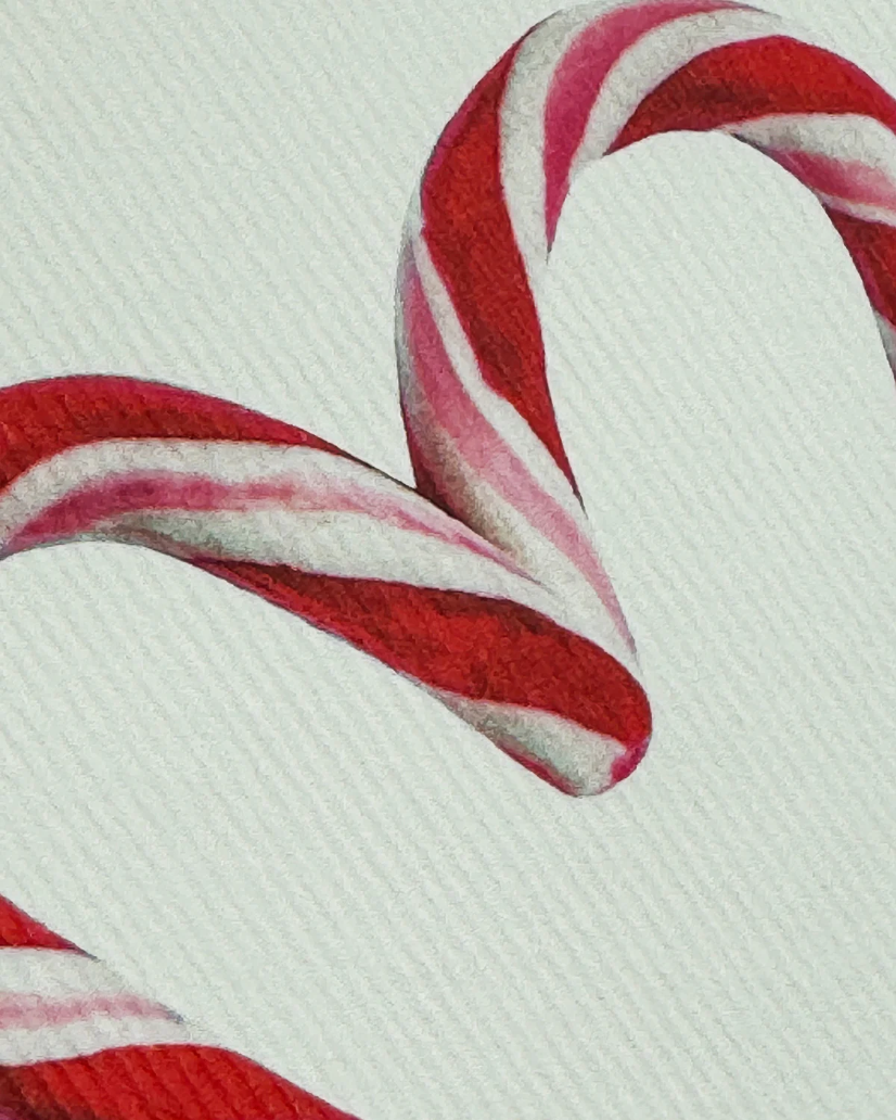 Canonbury Press Candy Cane Heart Greeting Card
