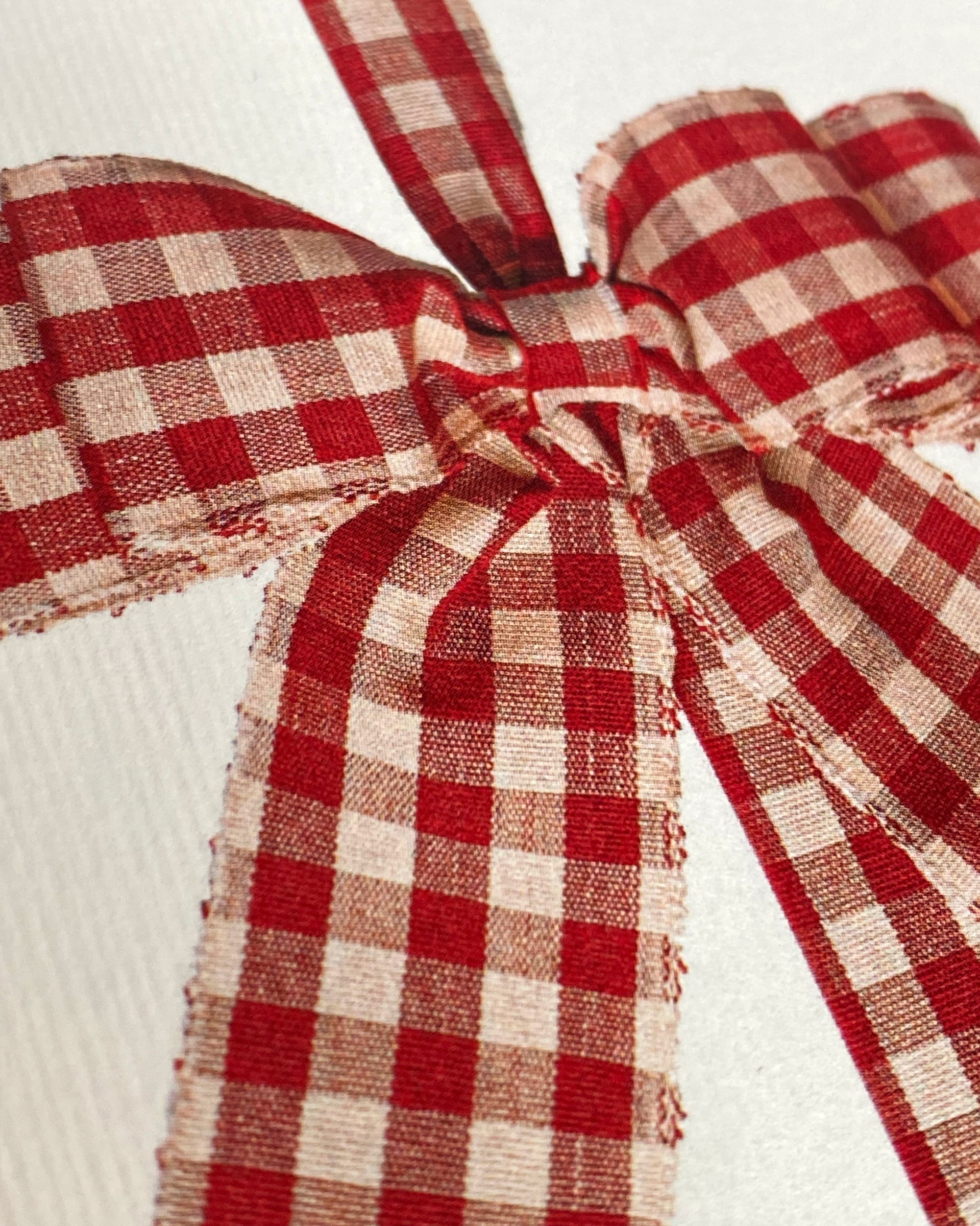 Canonbury Press Gingham Bow Greeting Card