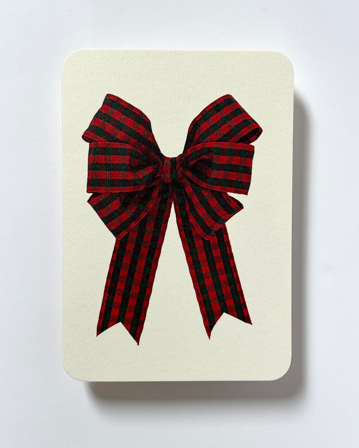 Canonbury Press Tartan Bow Greeting Card