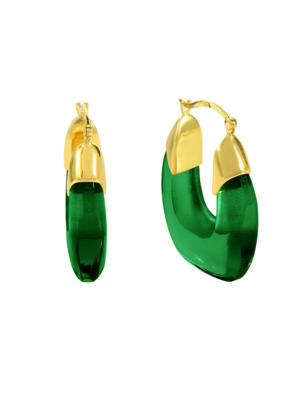Shyla Rafelli Earrings Emerald Green