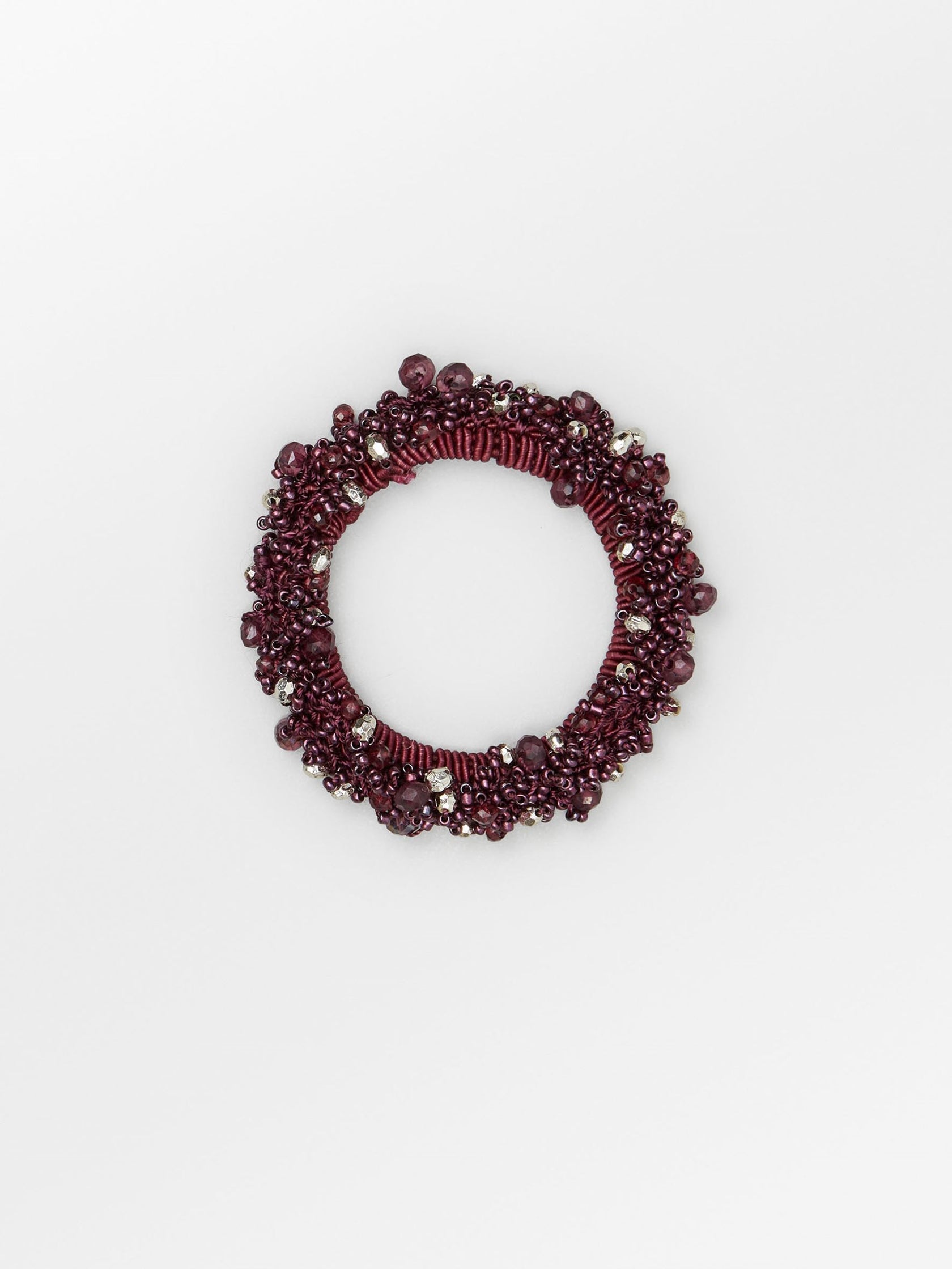 BECK SÖNDERGAARD Pearlie Hair Tie Purple Violets