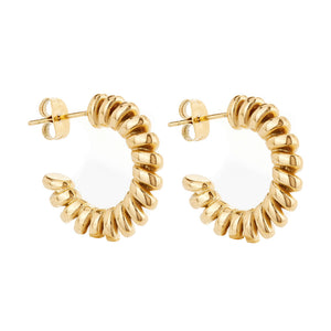 Ballinger Spiral Gold Hoops
