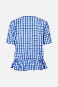 Baum Und Pferdgarten Marly Top Blue Painted Check