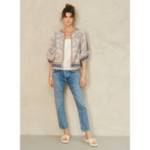 M.A.B.E Cass Print Jacket Navy
