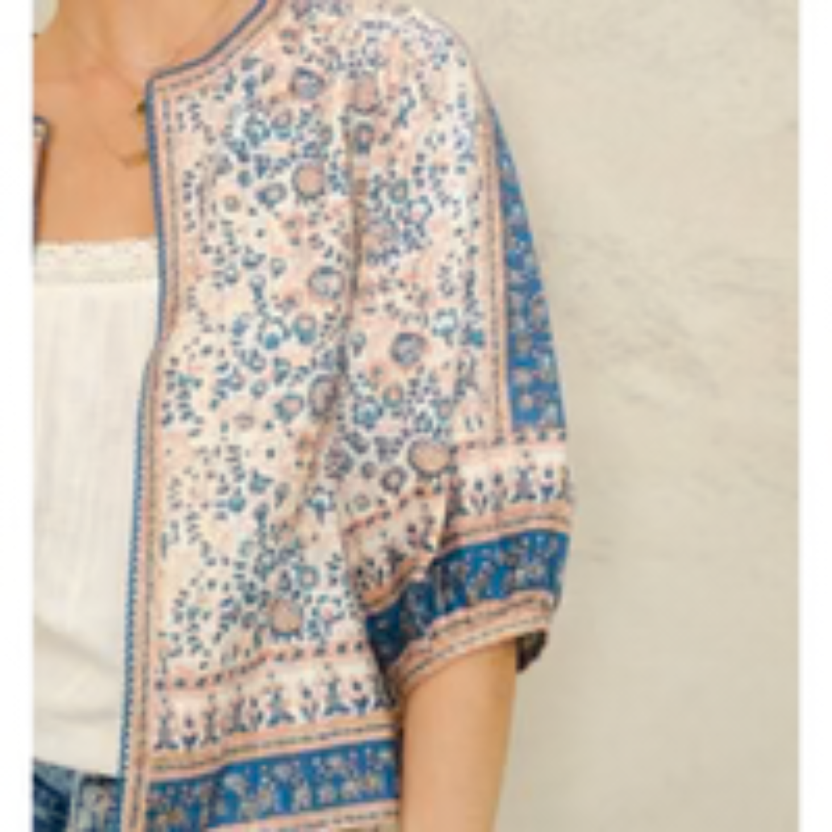 M.A.B.E Cass Print Jacket Navy