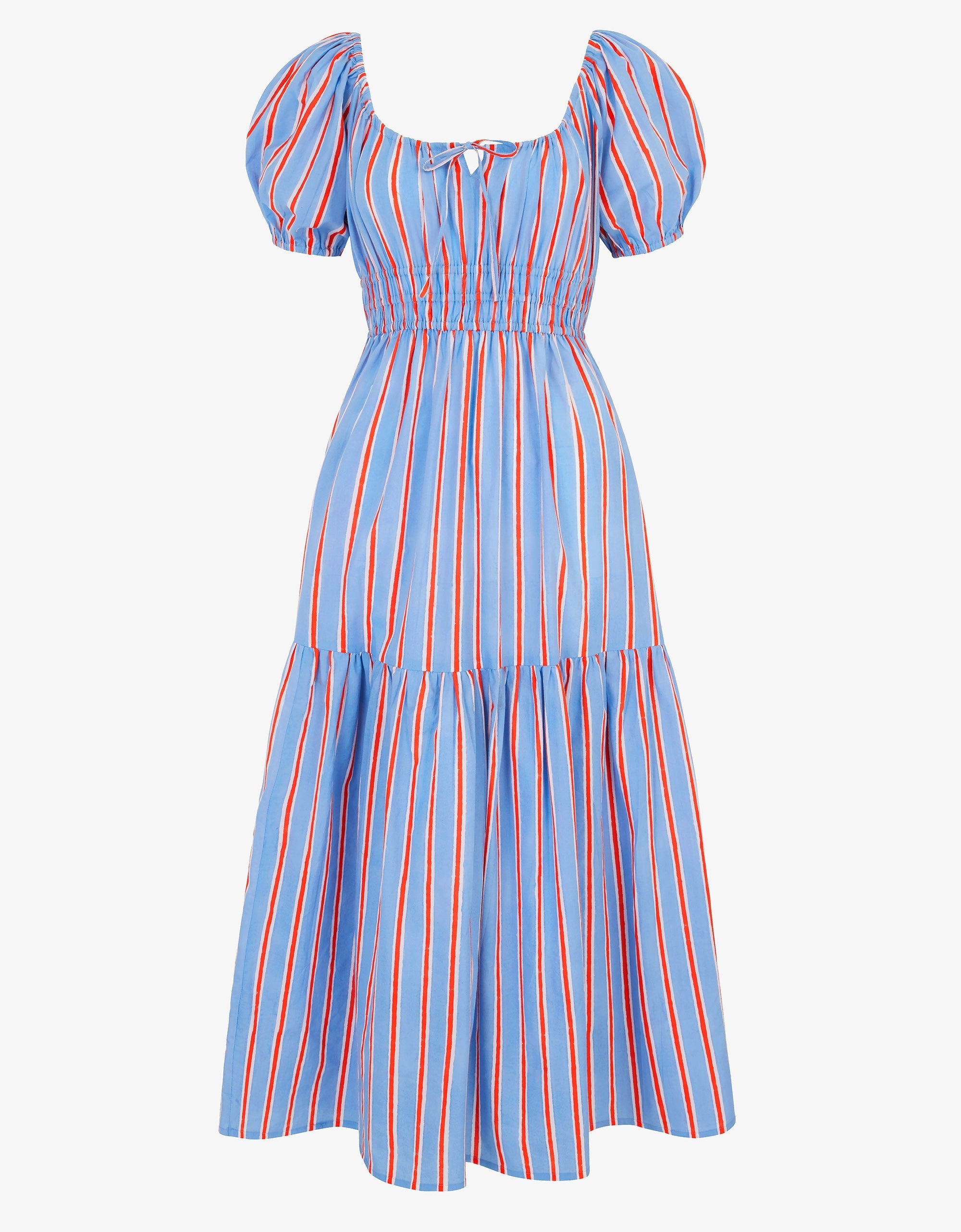 Pink City Prints Katie Dress Poets Stripe