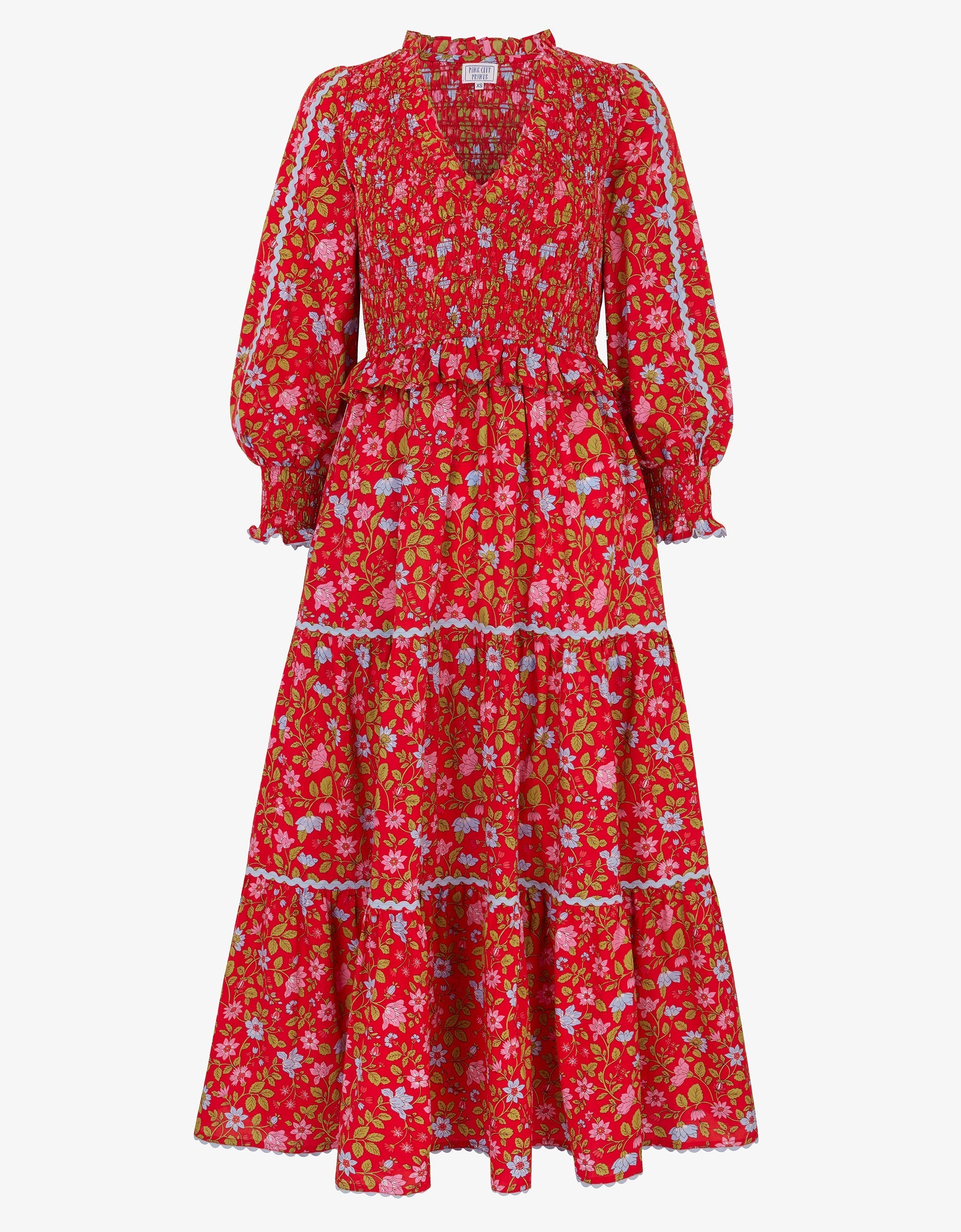 Pink City Prints Mia Dress Poppy Meadow