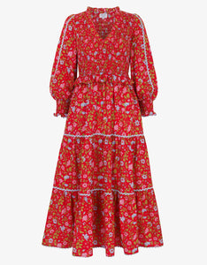 Pink City Prints Mia Dress Poppy Meadow