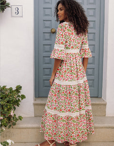 Pink City Prints Alicia Dress Peach Jaal