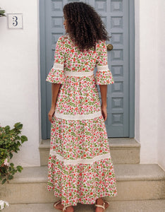 Pink City Prints Alicia Dress Peach Jaal