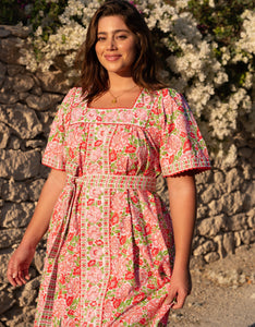 Pink City Prints Fleur Dress Sweet Hibiscus