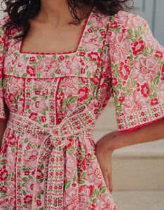 Pink City Prints Fleur Dress Sweet Hibiscus