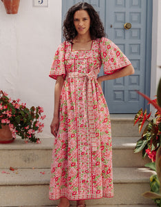 Pink City Prints Fleur Dress Sweet Hibiscus