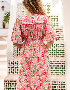 Pink City Prints Fleur Dress Sweet Hibiscus