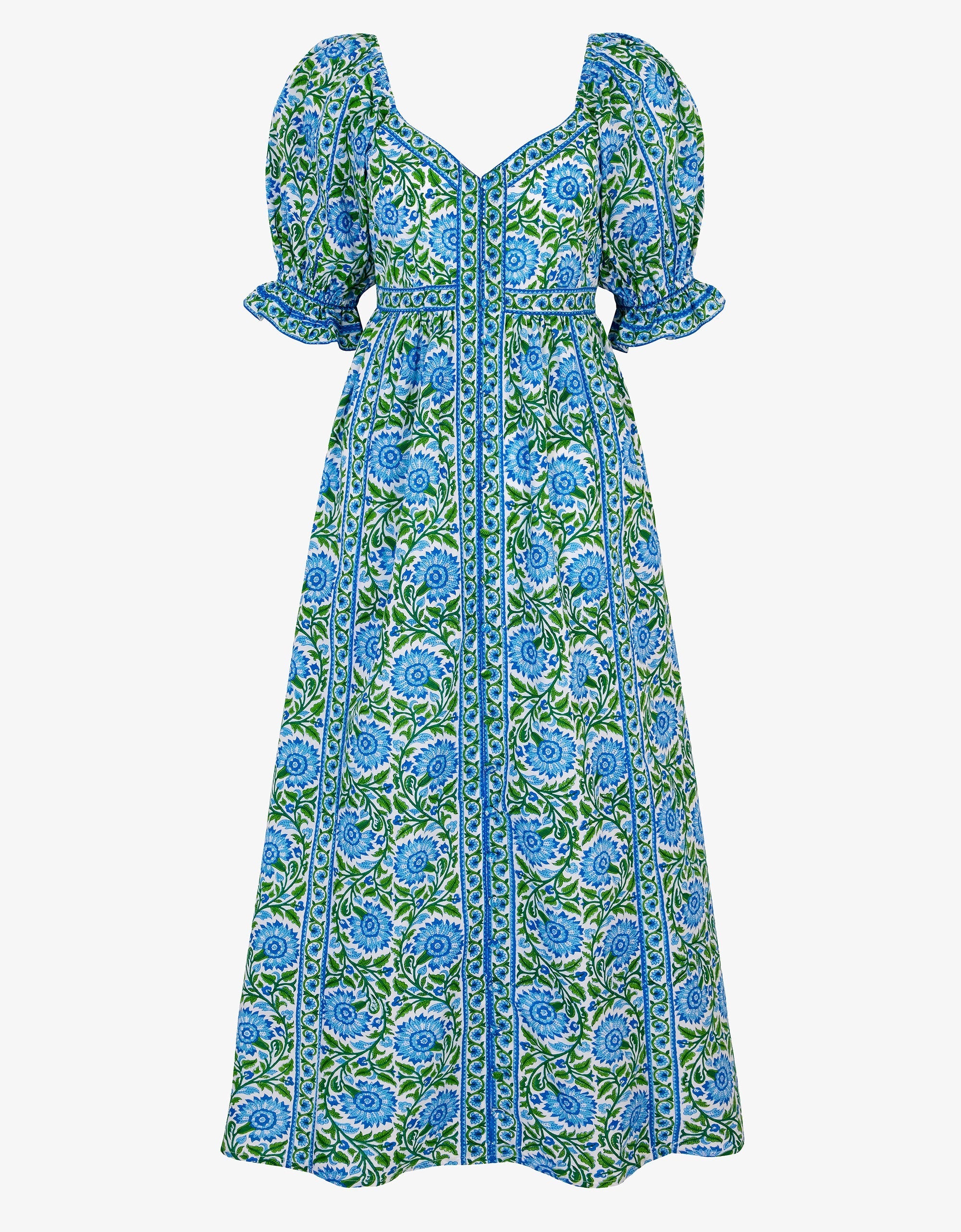 Pink city Prints Maree Dress Peacock Border