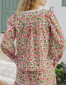 Pink City Prints Fleur Blouse Peach Jaal