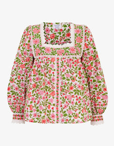 Pink City Prints Fleur Blouse Peach Jaal