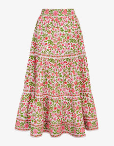 Pink City Prints Fleur Skirt Peach Jaal
