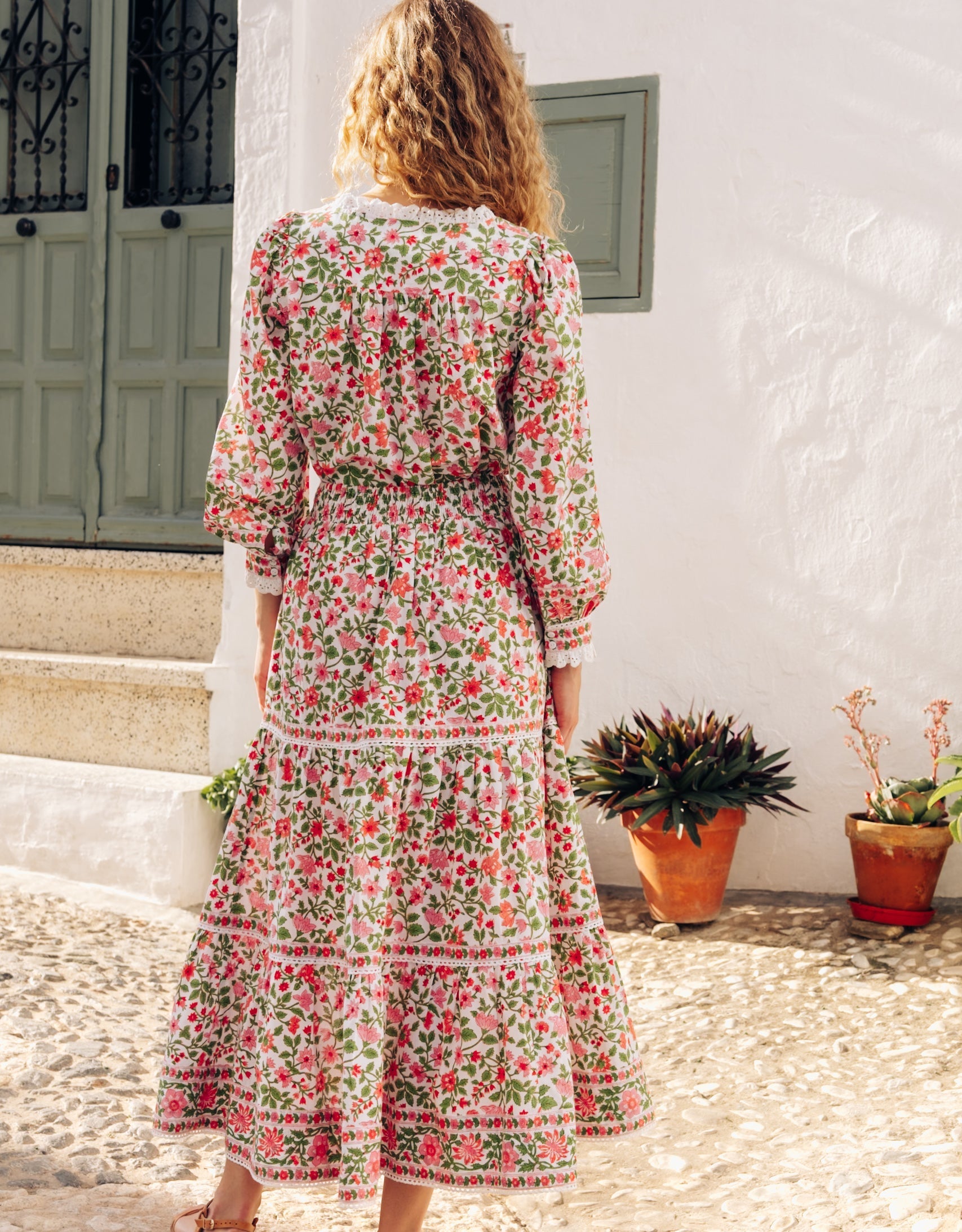 Pink City Prints Fleur Skirt Peach Jaal