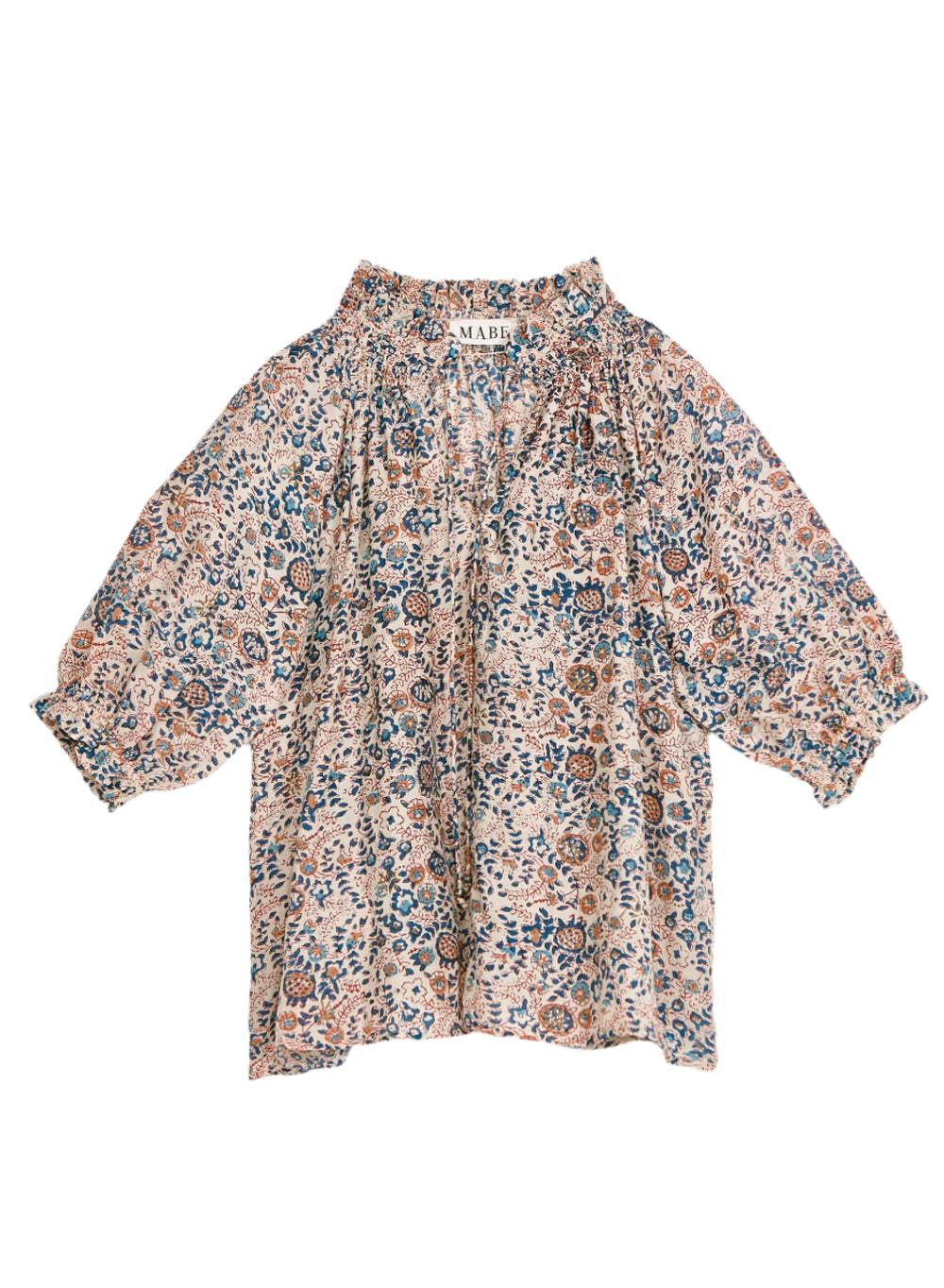M.A.B.E Cass Print Top Navy