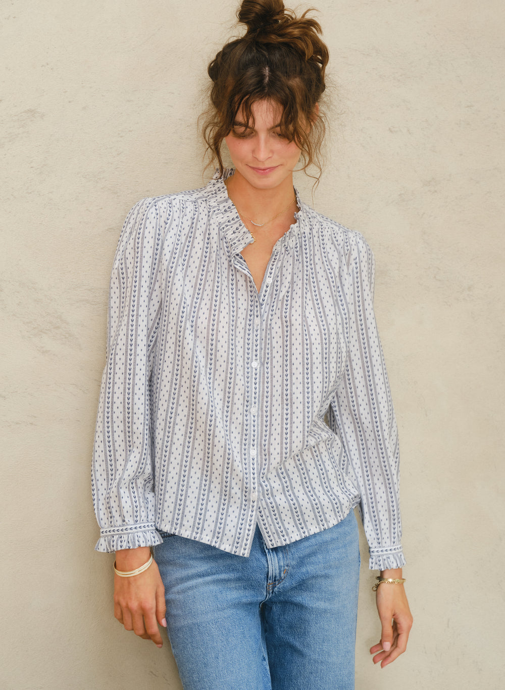 M.A.B.E Chrissie Top Patterned Stripe