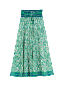 M.A.B.E Dana  Maxi Skirt Green