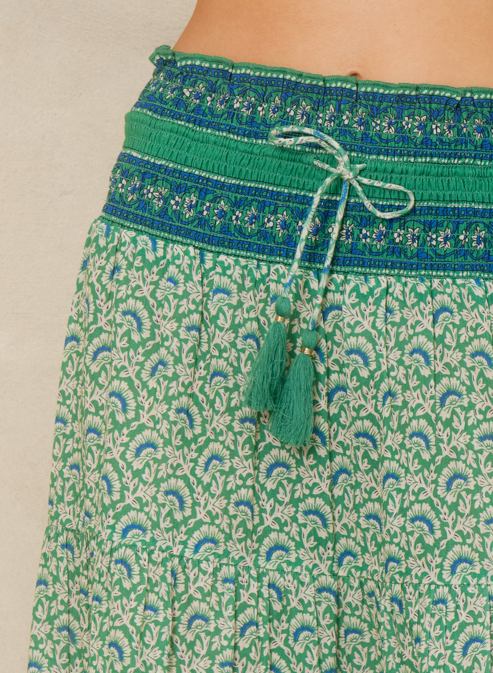 M.A.B.E Dana  Maxi Skirt Green