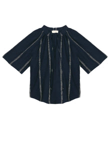 M.A.B.E Palmer Gathered Top Navy
