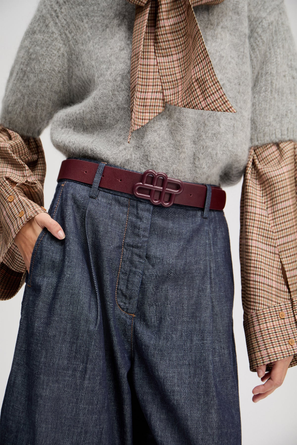 Munthe Latter Belt Bordeaux