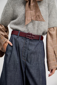 Munthe Latter Belt Bordeaux