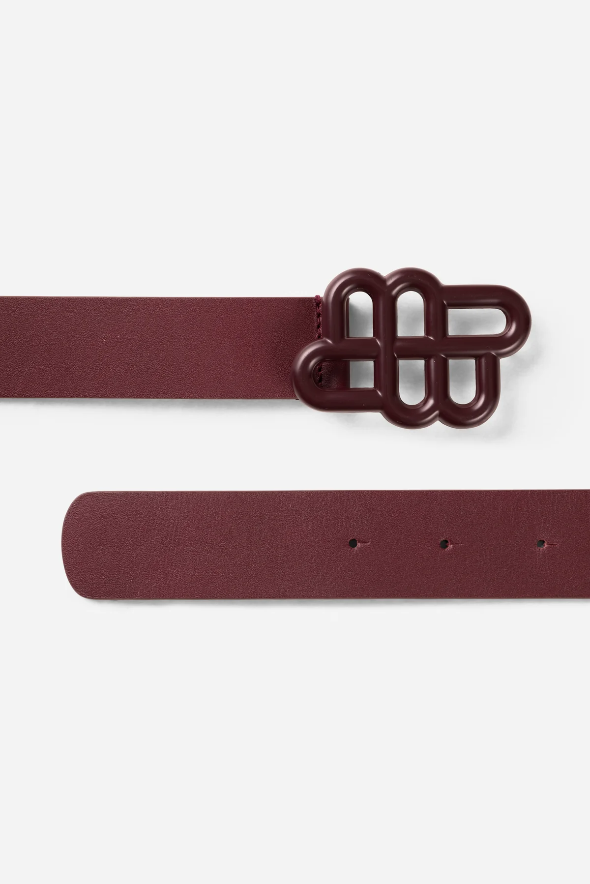 Munthe Latter Belt Bordeaux