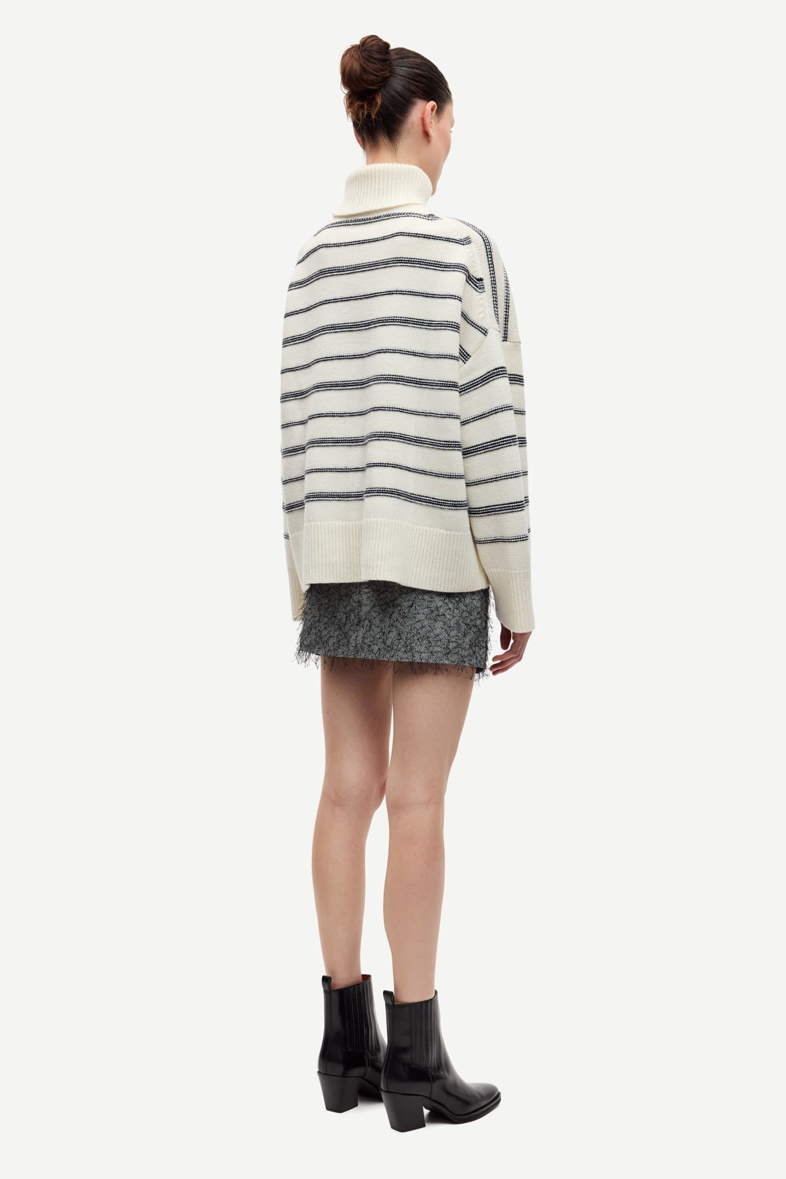Samsoe Samsoe Sakeiku stripe turtleneck Clear Cream Stripe