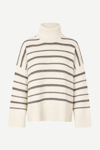 Samsoe Samsoe Sakeiku stripe turtleneck Clear Cream Stripe