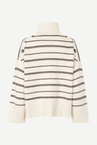 Samsoe Samsoe Sakeiku stripe turtleneck Clear Cream Stripe