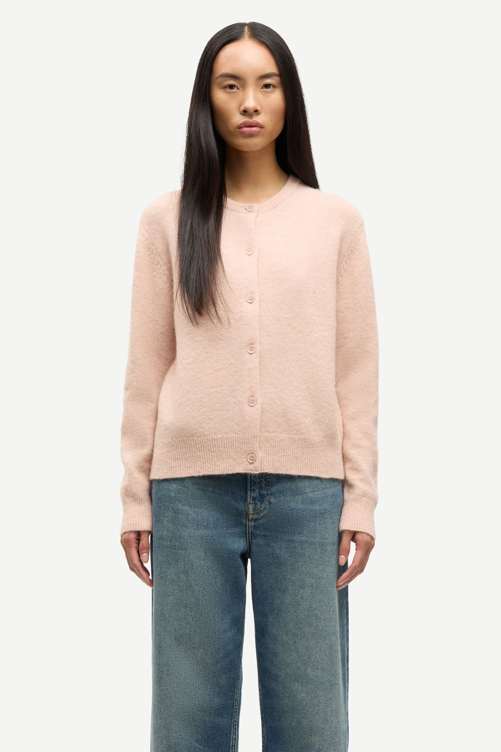 Samsoe Samsoe Nor Short Cardigan Cameo Rose