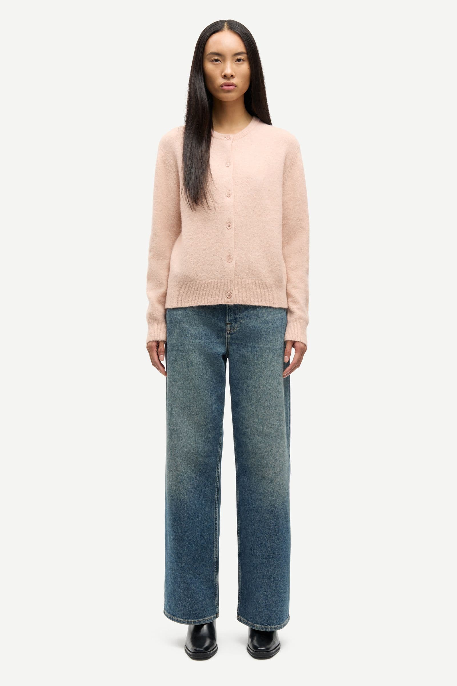 Samsoe Samsoe Nor Short Cardigan Cameo Rose