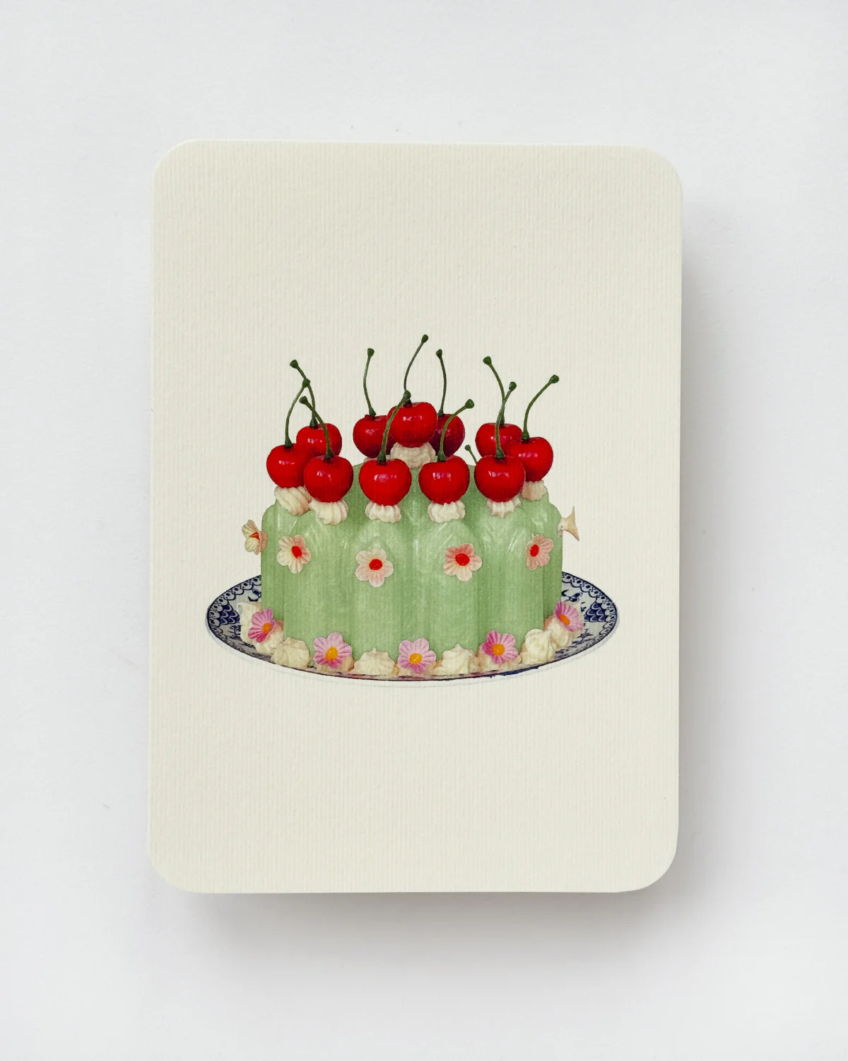 Canonbury Press Chartreuse Cream Blancmange Greeting Card