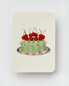 Canonbury Press Chartreuse Cream Blancmange Greeting Card