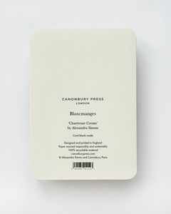 Canonbury Press Chartreuse Cream Blancmange Greeting Card