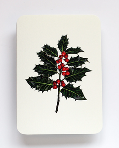 Canonbury Press Christmas Holly Greeting Card